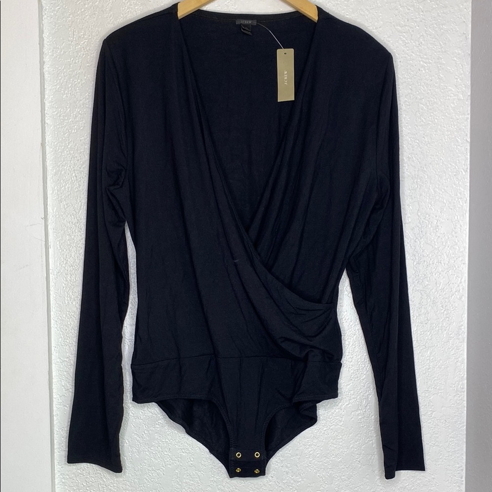 J. Crew Black Long Sleeve Bodysuit